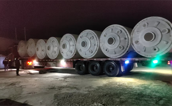 岷县锥底桶交付现场